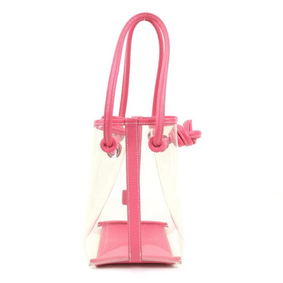 Authentic VASIC Vinyl Handbag Clear/Pink PVC/Leather - Picture 14 of 14